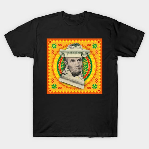 Mexican Lincoln / Money Origami T-Shirt by yosuke